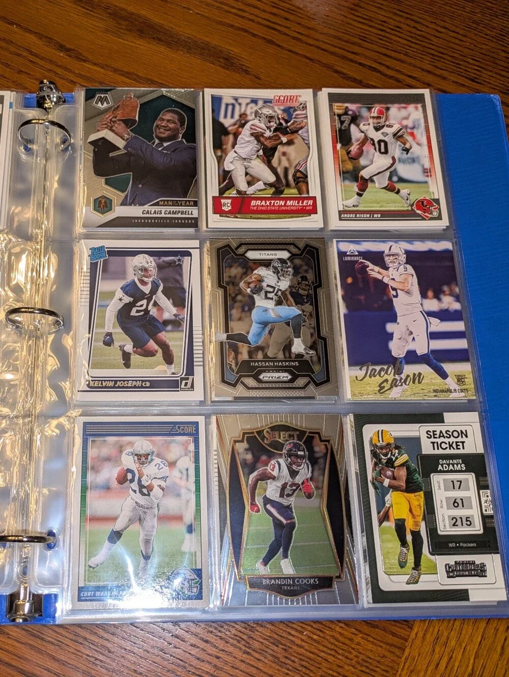 NFL Football Cards Binder 🔥 NFL Football Trading Cards Collection Lot 🏈